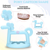 BPA Free Silicone Teething Toy for Baby (Blue)